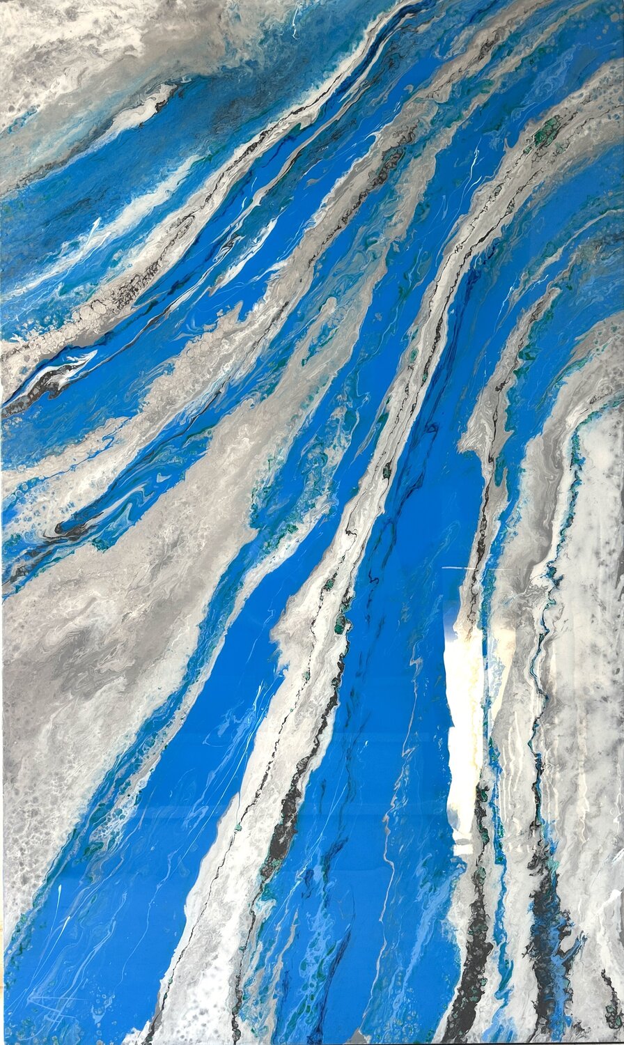 Aviators Dreams — Cobalt Aerial Abstract, 162 cm Kseniia Turik Original painting for sale