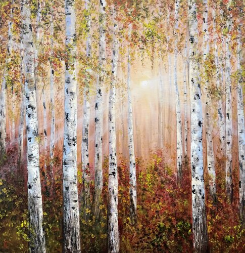 Bright Forest by Tanja Frost, Painting for Sale on Select