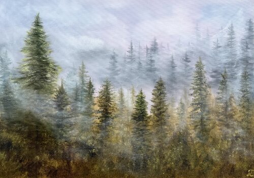 Foggy inspiration by Tanja Frost, Painting for Sale on Select