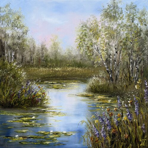 Quiet Pond by Tanja Frost, Painting for Sale on Select