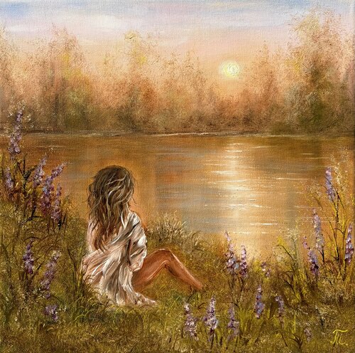 Golden Light by Tanja Frost, Painting for Sale on Select