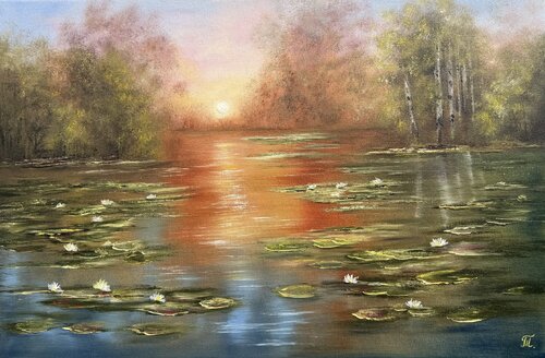 Light on Water by Tanja Frost, Painting for Sale on Select