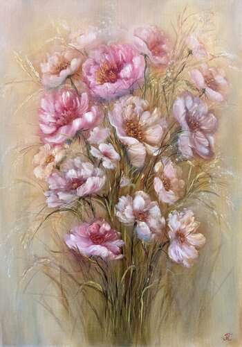 Bouquet in Morning Light by Tanja Frost, Painting for Sale on Select