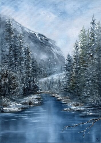 Winter romance by Tanja Frost, Painting for Sale on Select