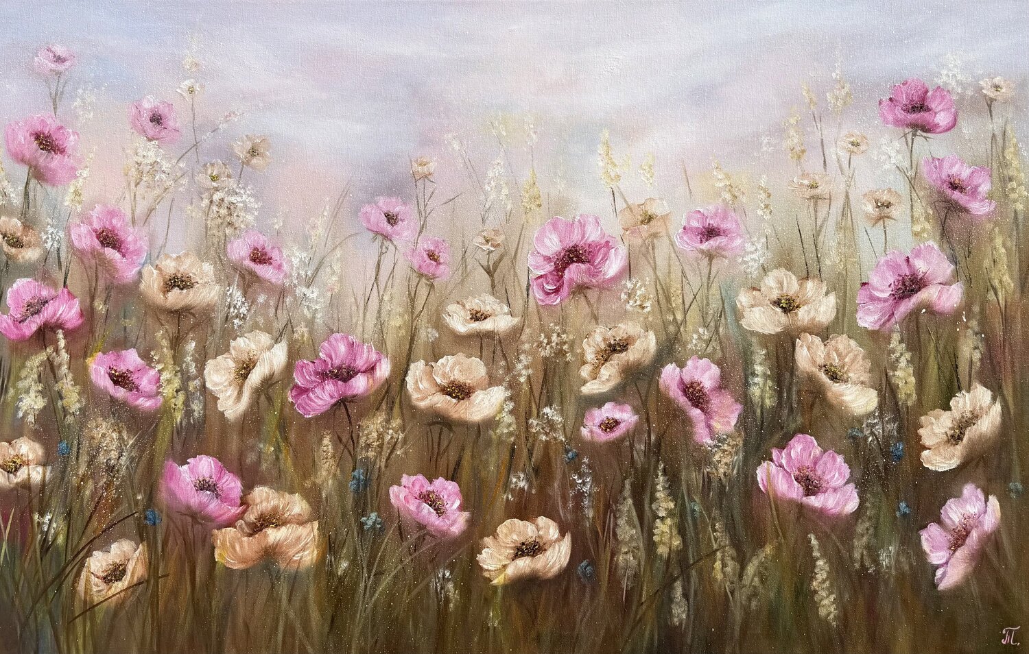 In Her Garden - Floral Symphony colllection Tanja Frost Original painting for sale