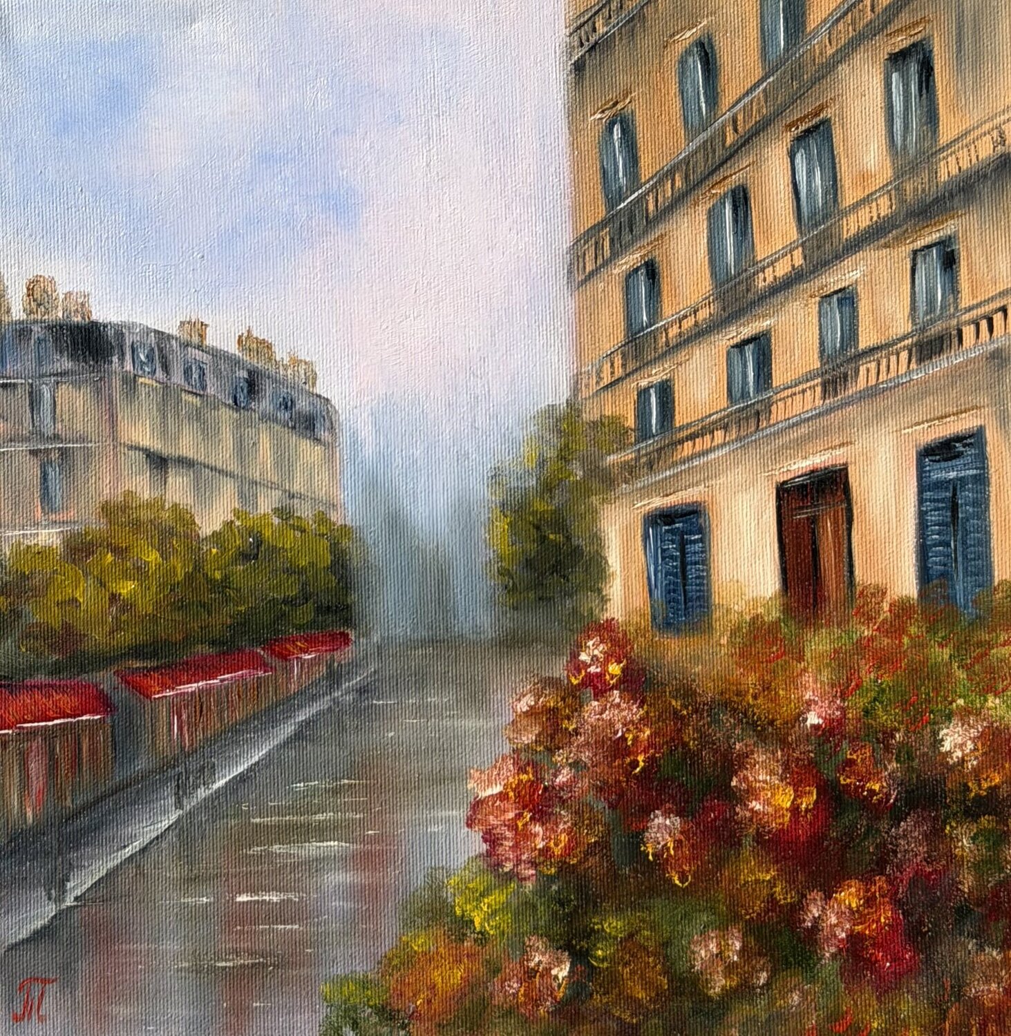 Quiet City Morning Tanja Frost Original painting for sale