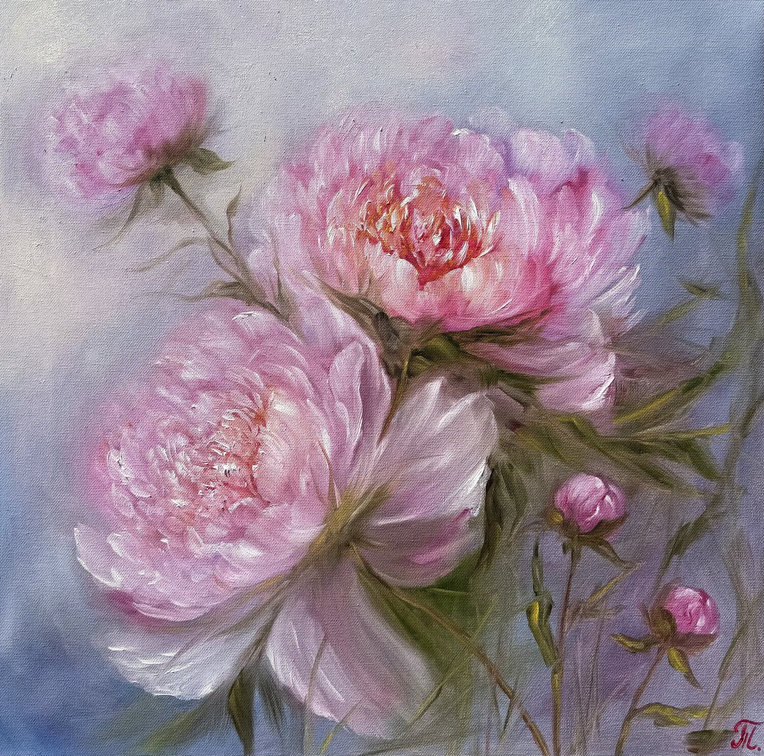 Soft Floral Whisper Tanja Frost Original painting for sale