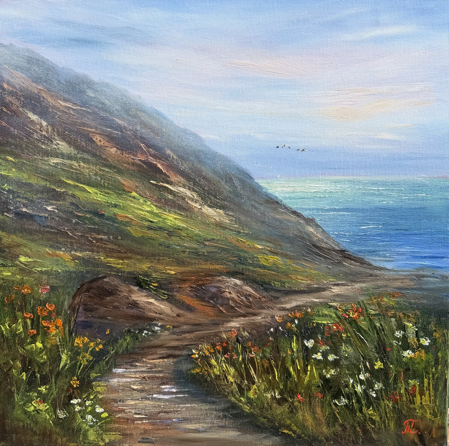 Flowers Along the Way Tanja Frost Original painting for sale
