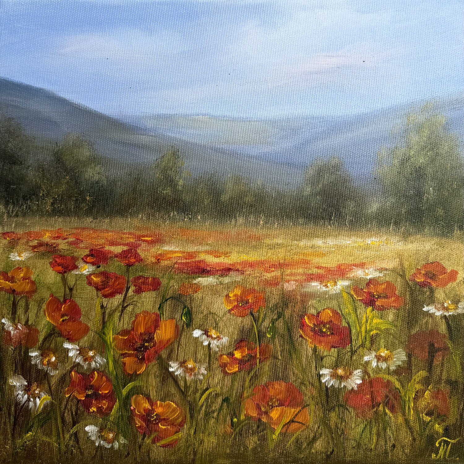 A Field of Love Tanja Frost Original painting for sale