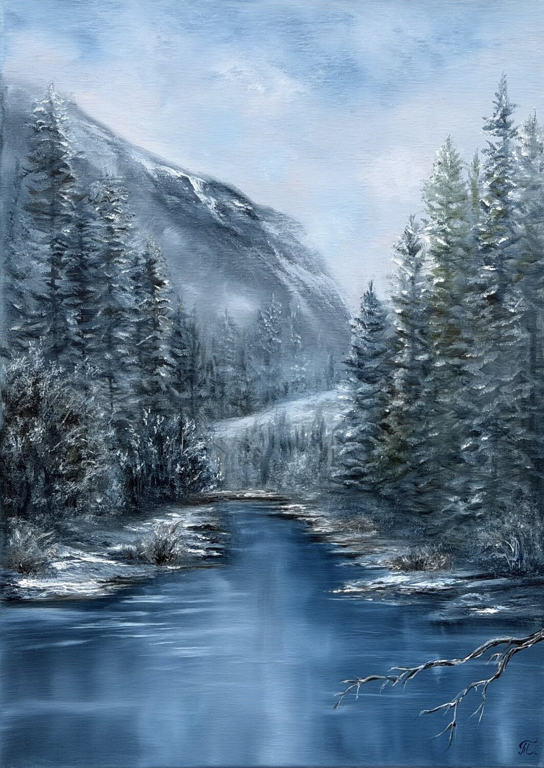 Winter romance Tanja Frost Original painting for sale