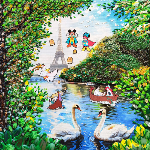 Love mood in Paris by Irina BAST, Painting for Sale on Select