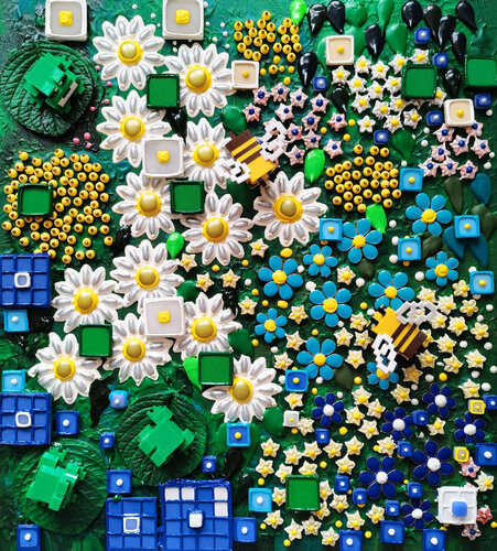 Summer garden 2.0. Daisies gameplay by Irina BAST, Painting for Sale on Select