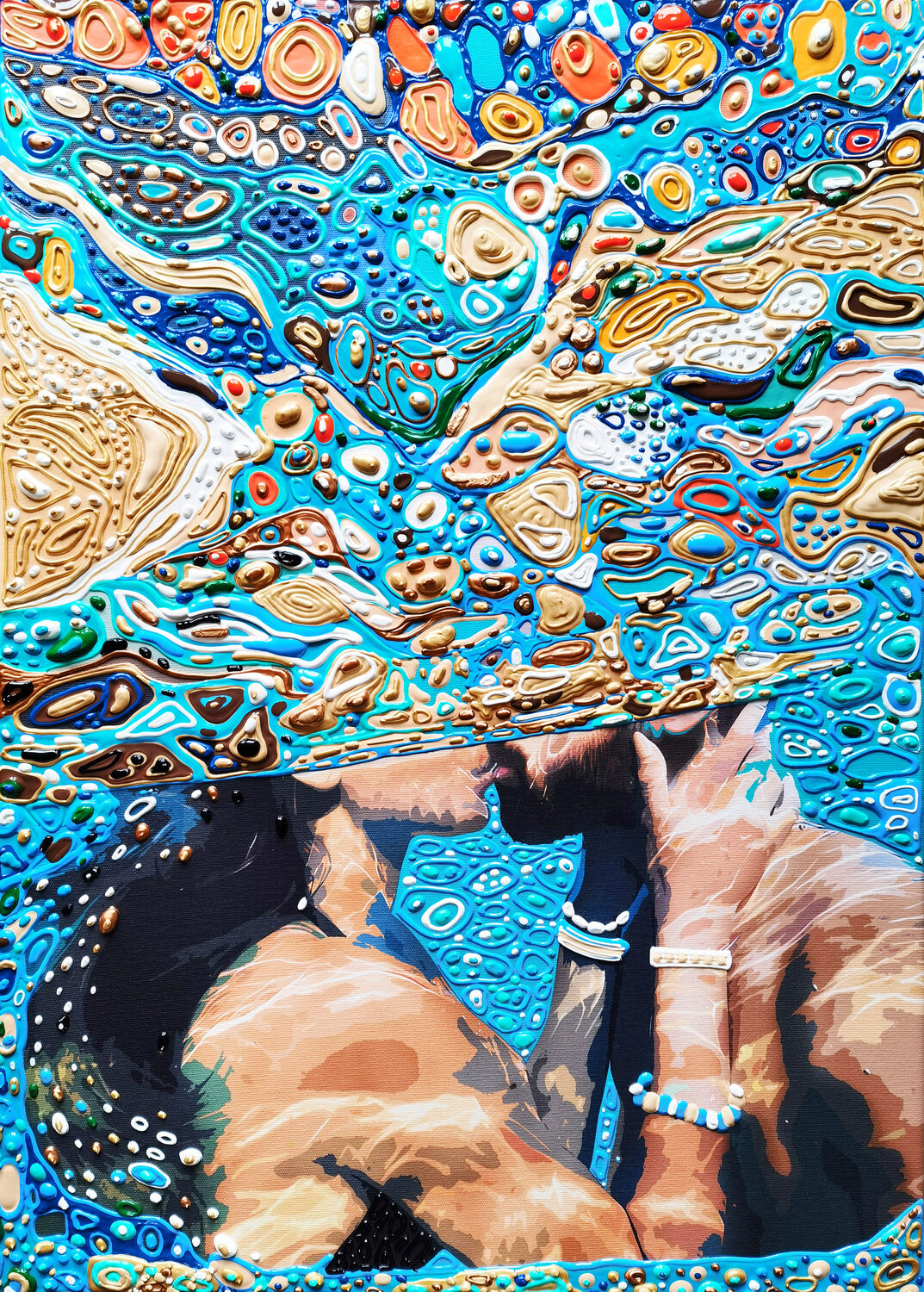 Underwater kiss Irina BAST Original painting for sale