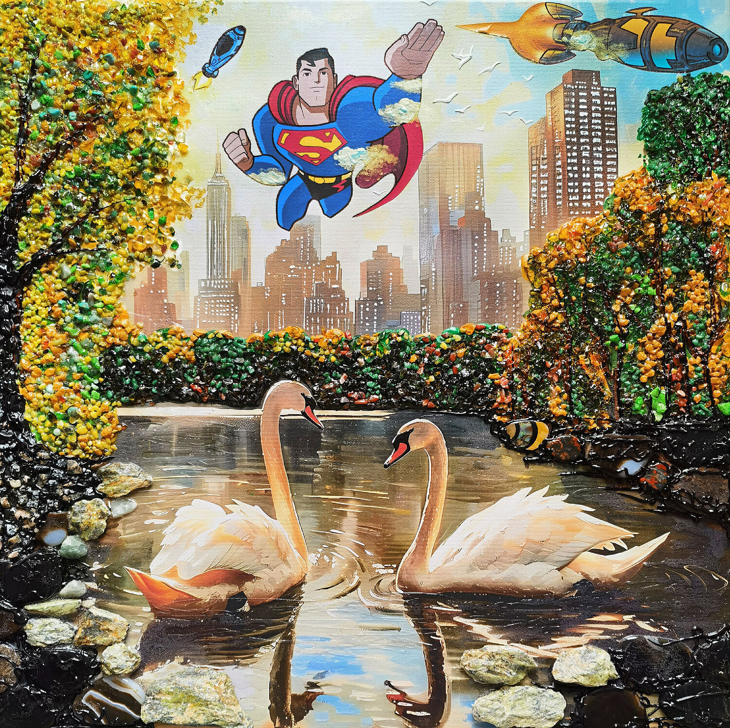 An ordinary day in New York Irina BAST Original painting for sale
