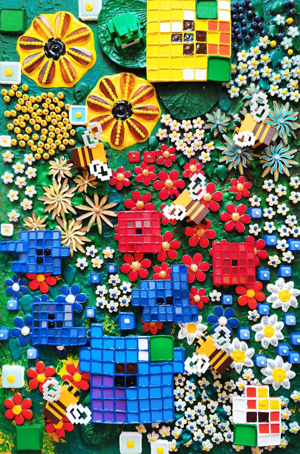 Summer garden 2.0. Floral gameplay Irina BAST Original painting for sale