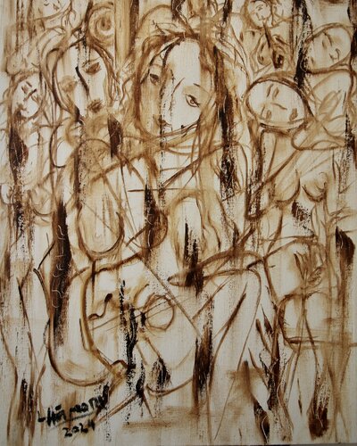 Musical celebration 1 by Laszlo Hamori, Painting for Sale on Select