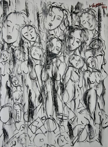 Musical series number three by Laszlo Hamori, Painting for Sale on Select