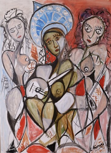 Rehearsal by Laszlo Hamori, Painting for Sale on Select