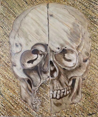 Skull 4 by Laszlo Hamori, Painting for Sale on Select