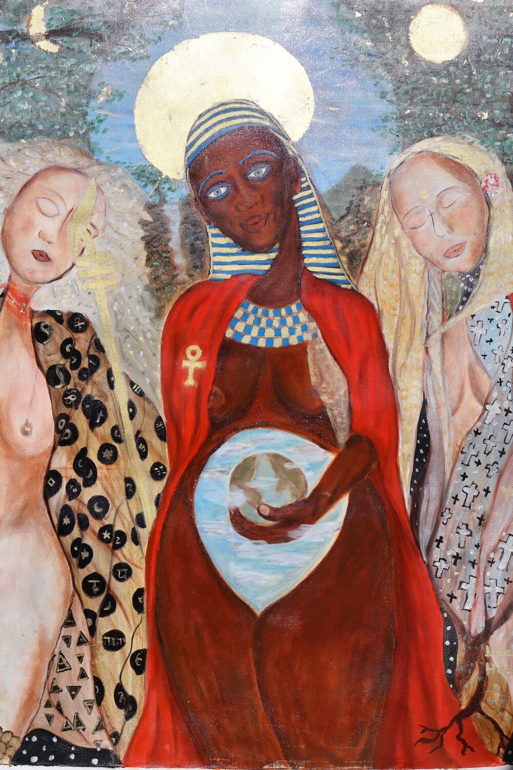 Madonna of the pyramid Laszlo Hamori Original painting for sale