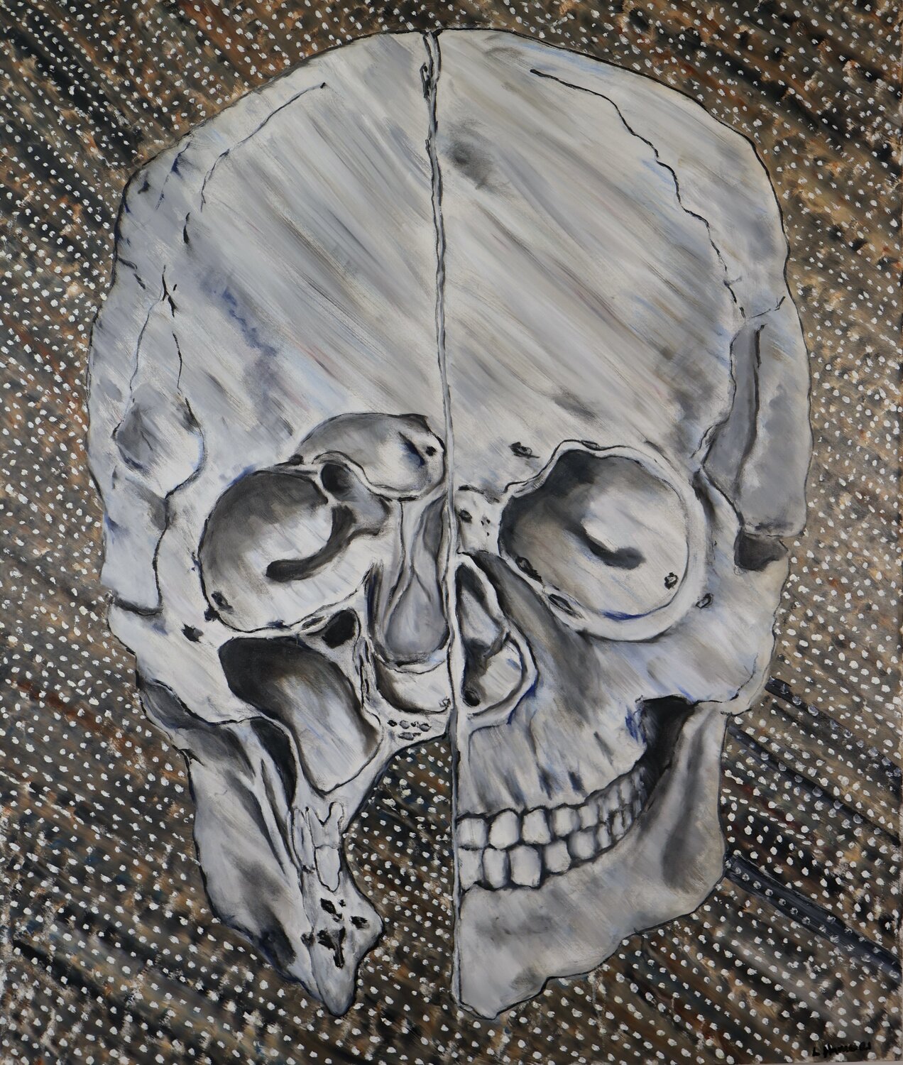 Skull 2 The seven breath Laszlo Hamori Original painting for sale