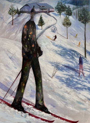 Skier by Andranik Shahjanyan, Painting for Sale on Select