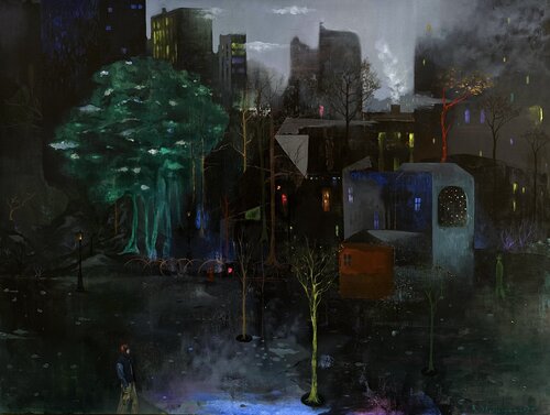 Night by Andranik Shahjanyan, Painting for Sale on Select