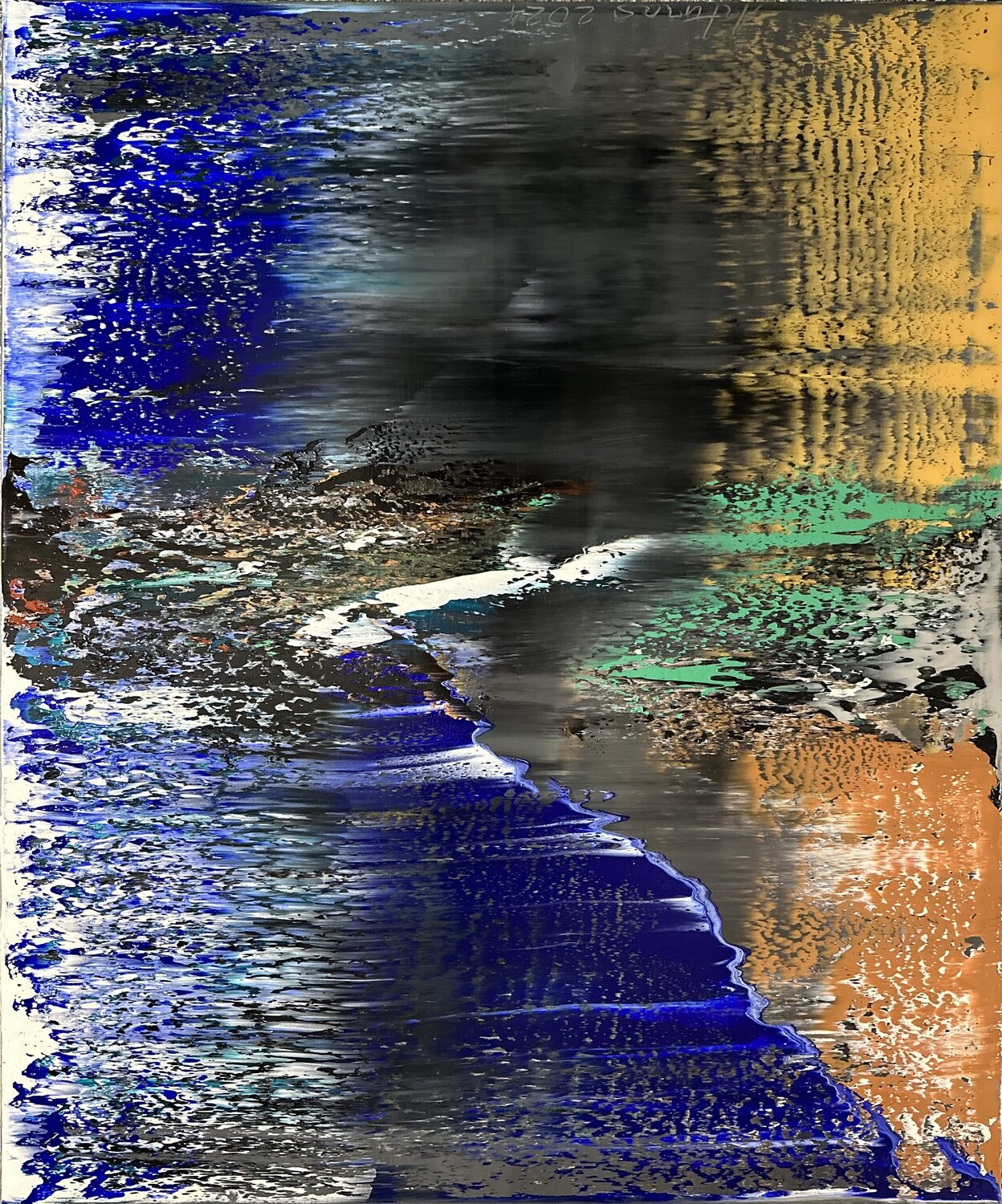 Blue Shore Arturas Lapajevas Original painting for sale