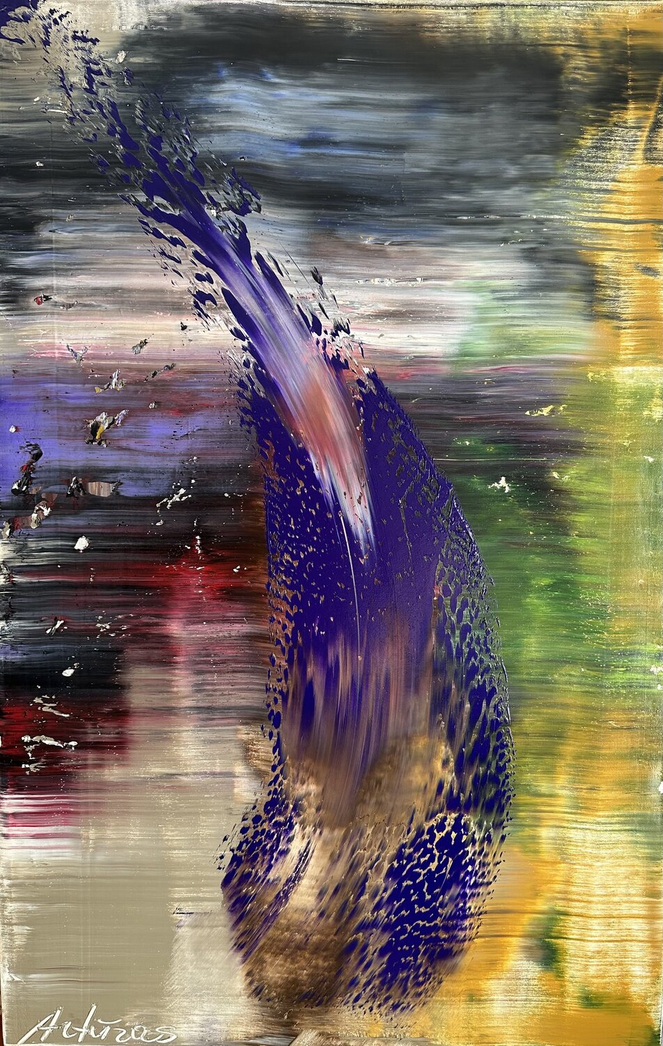 Diving Fish Arturas Lapajevas Original painting for sale