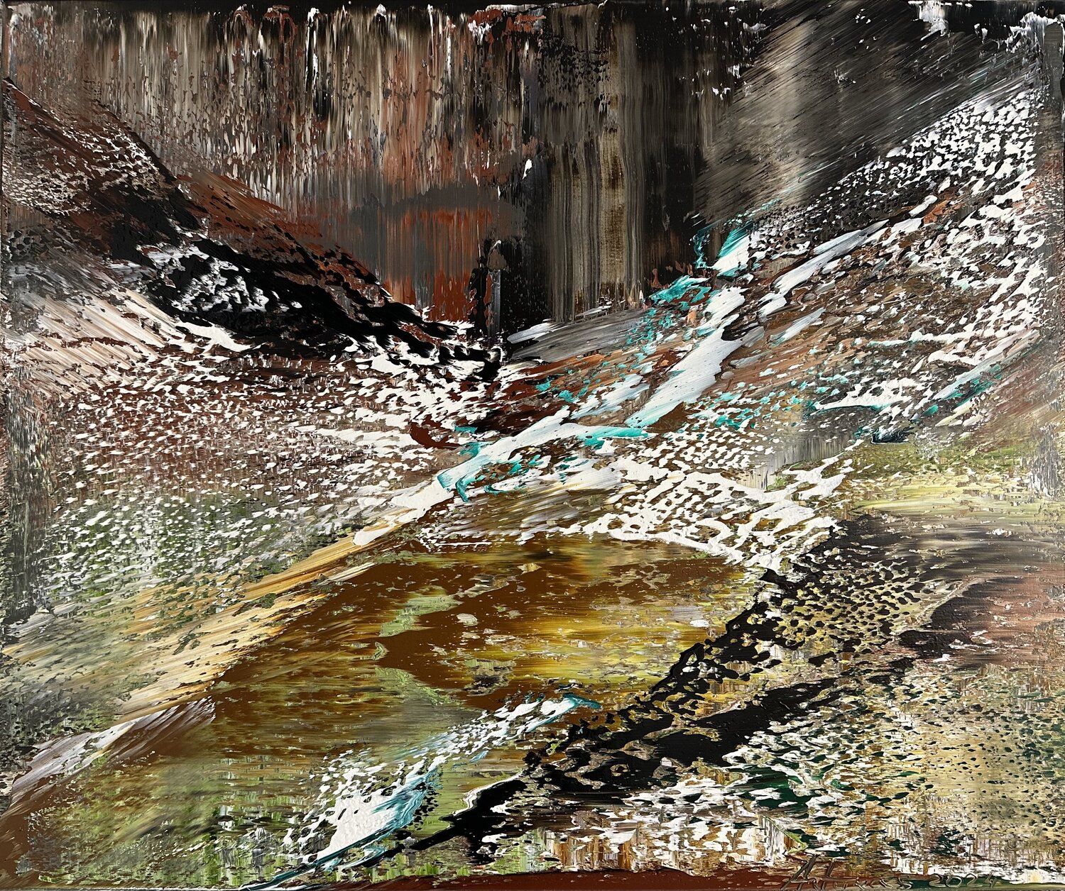 Melting Mountains Arturas Lapajevas Original painting for sale