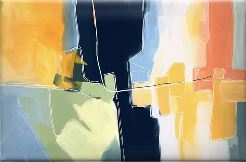 Yellow beat #2 by Valentyna Kniazieva, Painting for Sale on Select