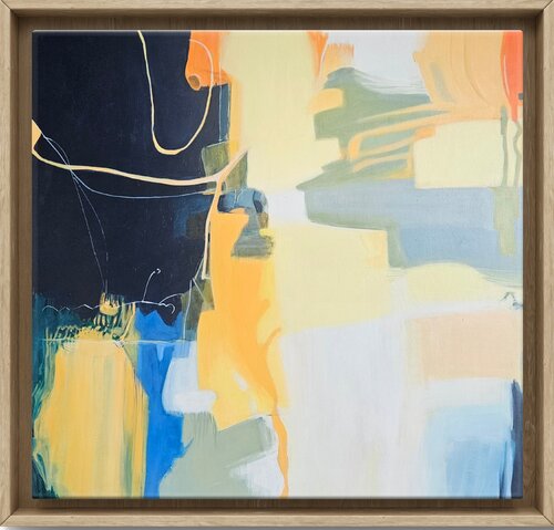 Yellow beat #4 by Valentyna Kniazieva, Painting for Sale on Select