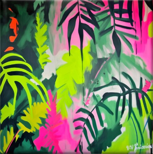 Jungle beat #5 by Valentyna Kniazieva, Painting for Sale on Select