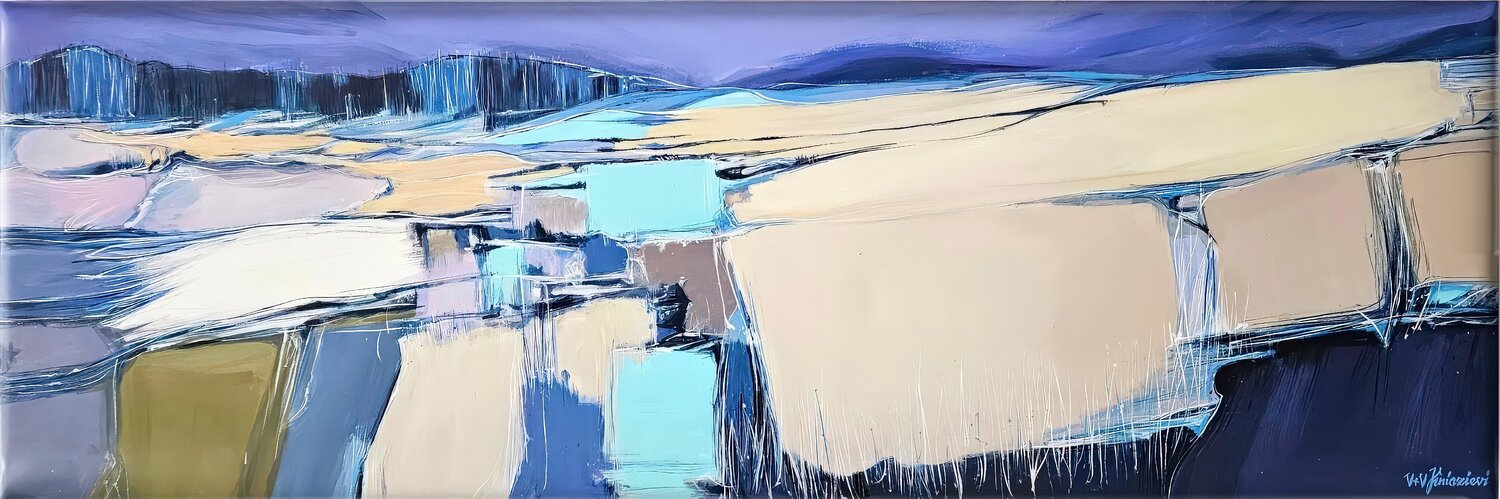 Northern Wind Landscape #1 Valentyna Kniazieva Original painting for sale
