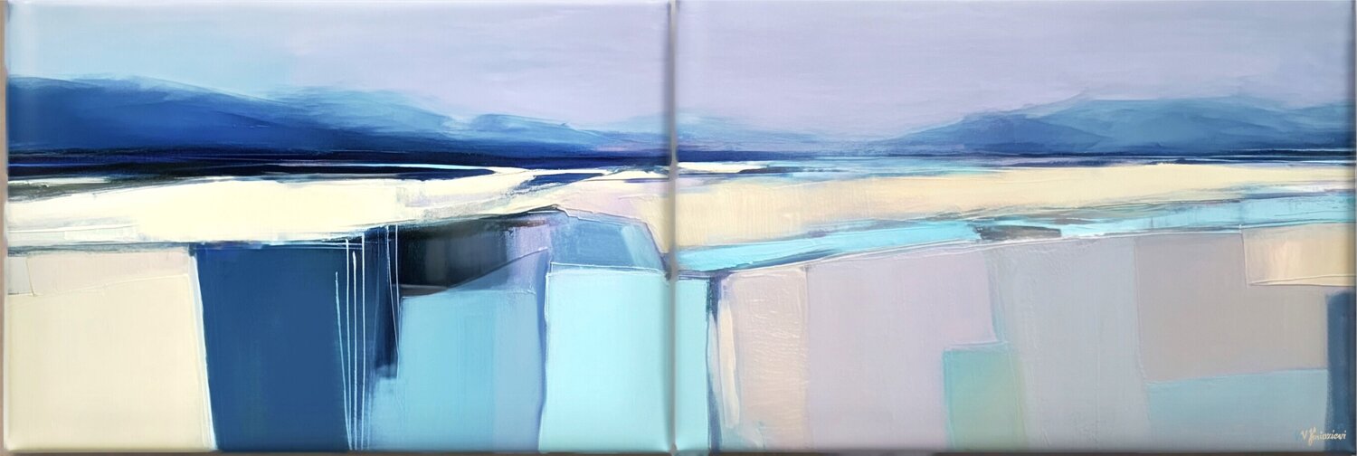 Northern Wind Landscape #4 Valentyna Kniazieva Original painting for sale