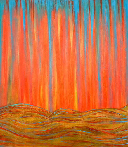 Evening in the hills by Maksim Gorshkov, Painting for Sale on Select