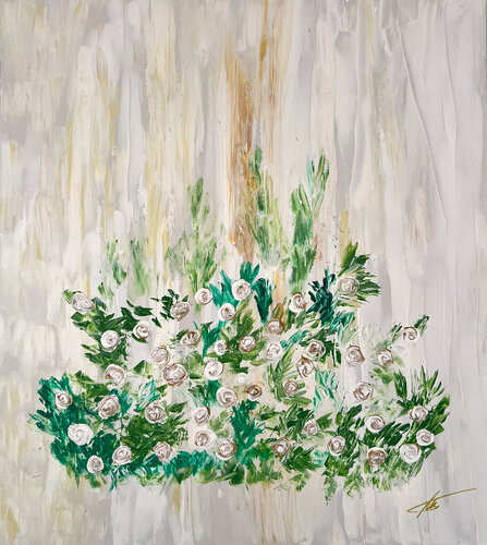Rose bush by Maksim Gorshkov, Painting for Sale on Select