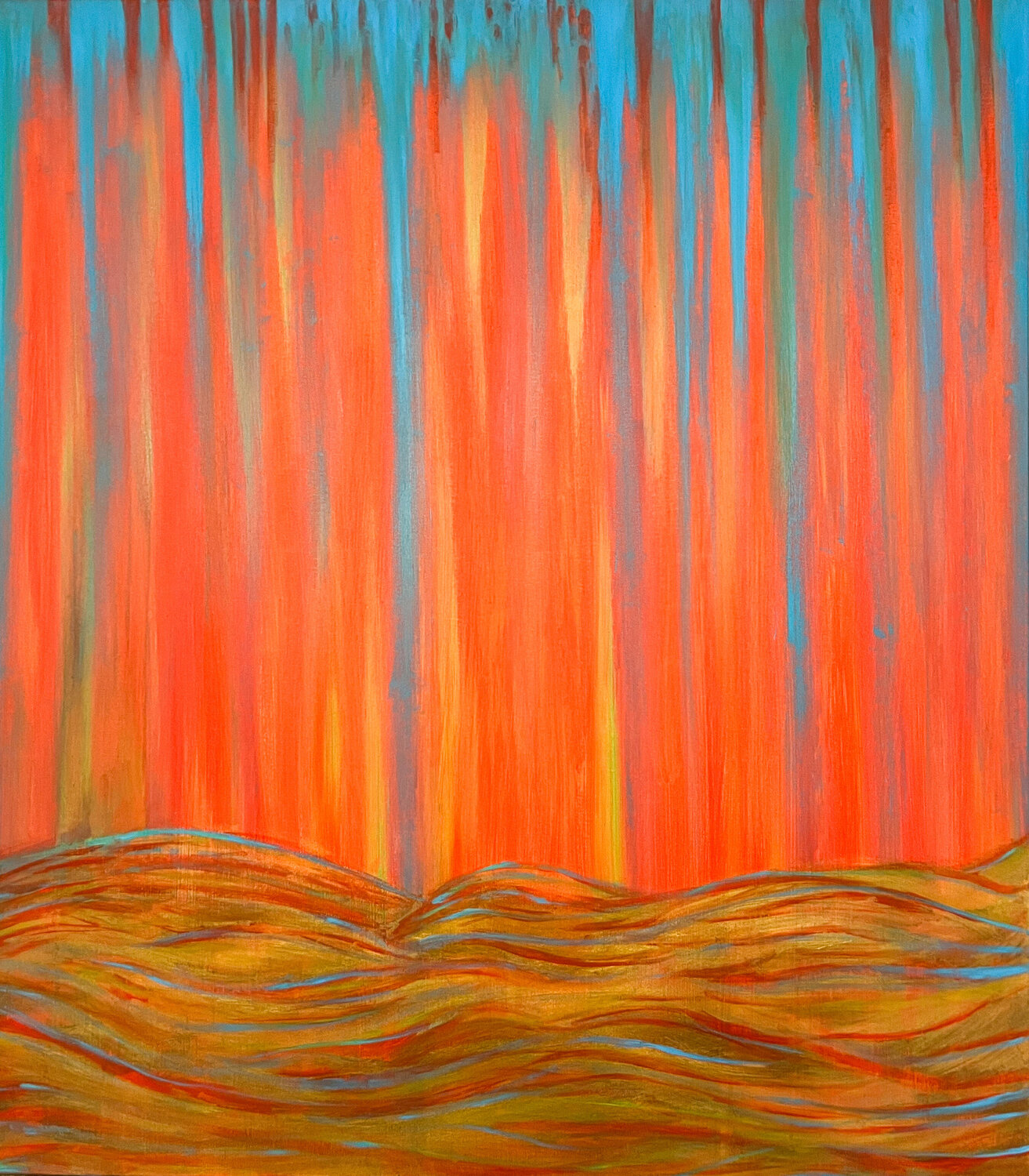 Evening in the hills Maksim Gorshkov Original painting for sale