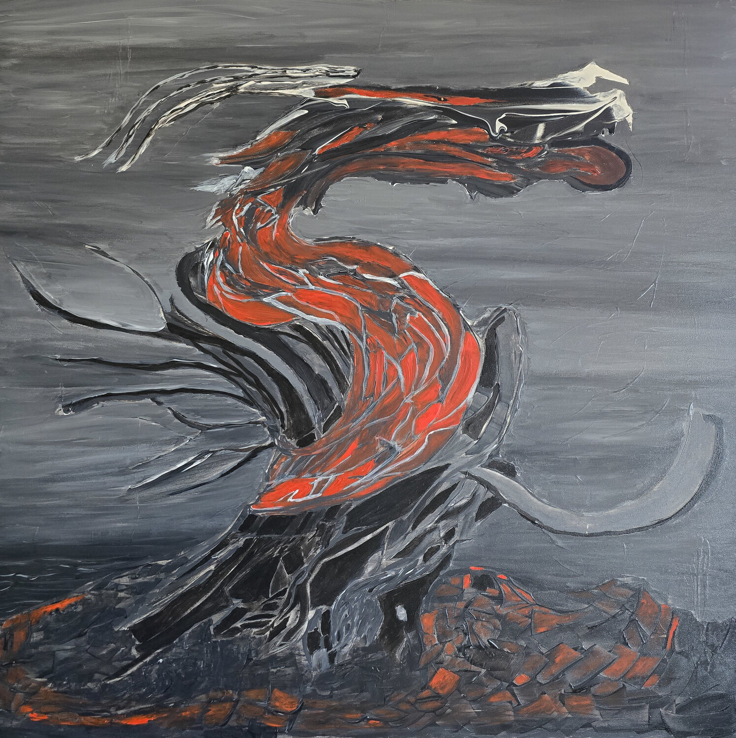 Red Dragon Maksim Gorshkov Original painting for sale
