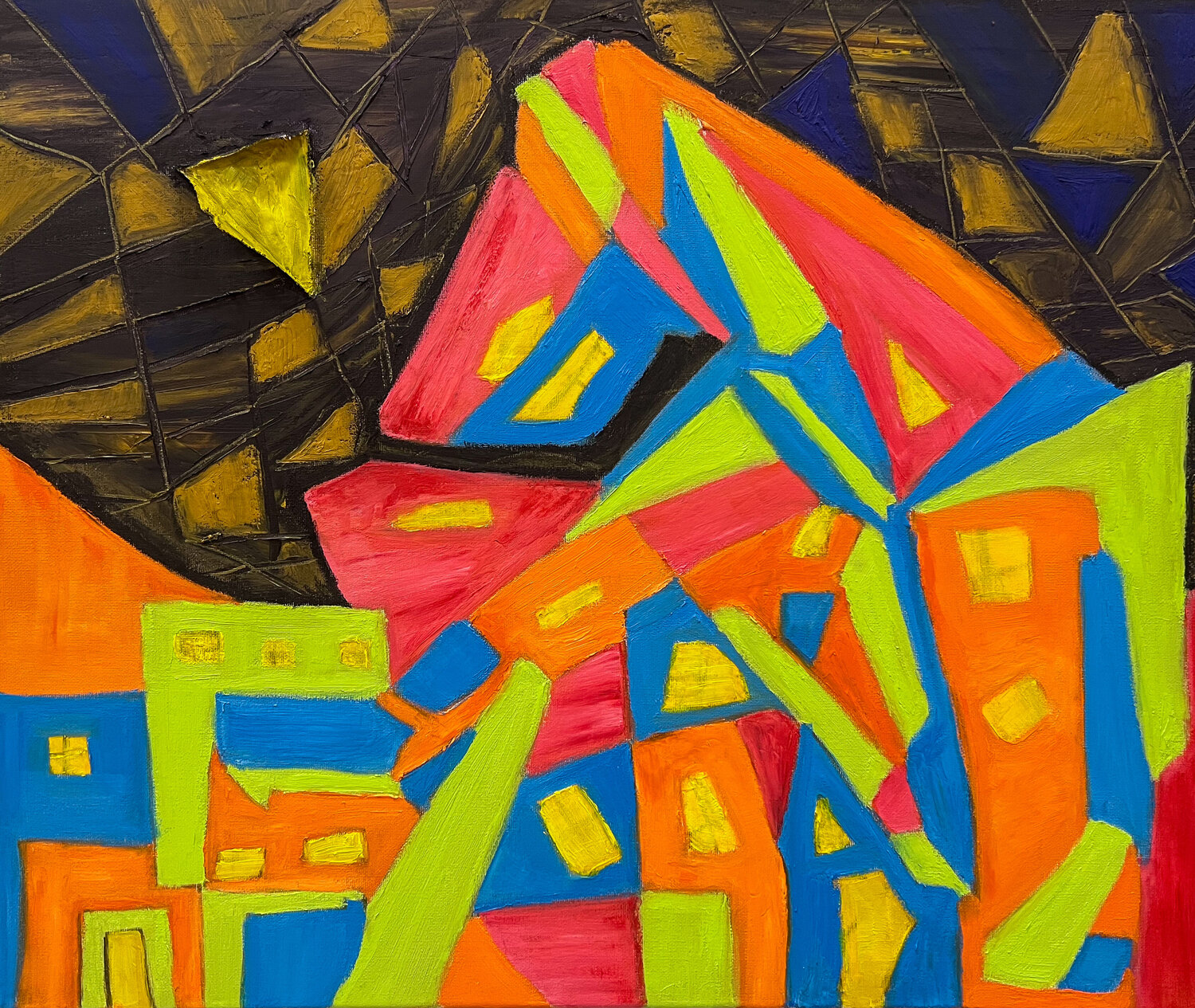 Night in the City Maksim Gorshkov Original painting for sale