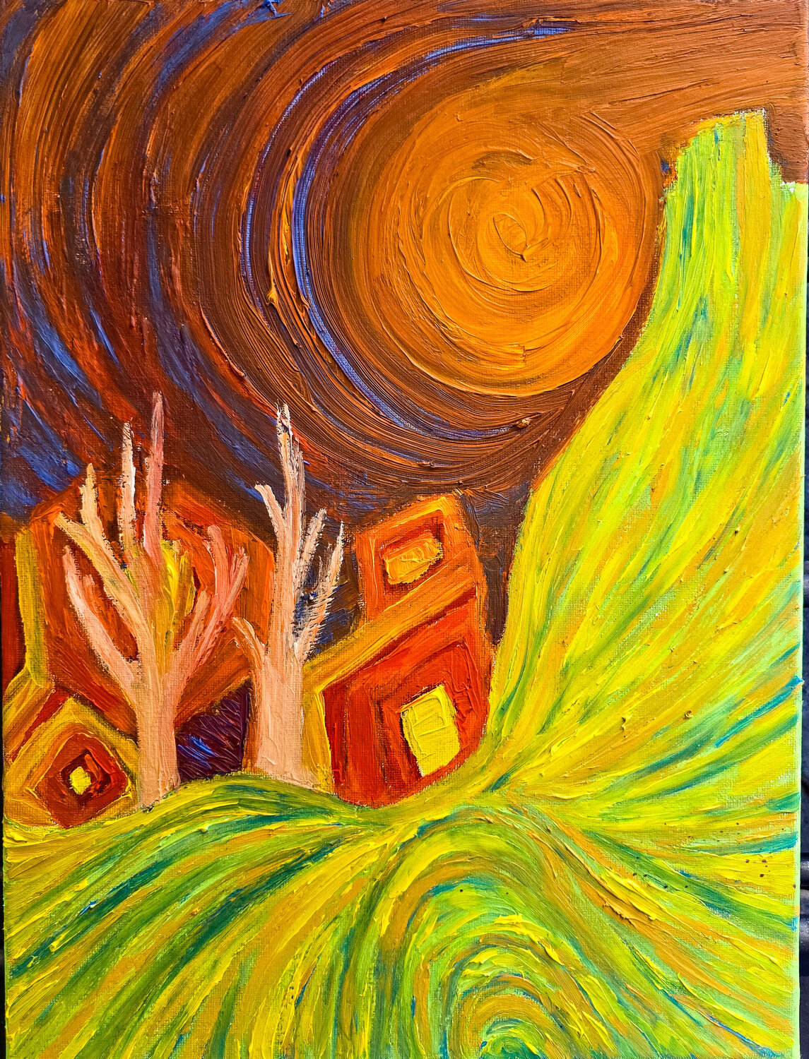 Crazy sunrise Maksim Gorshkov Original painting for sale
