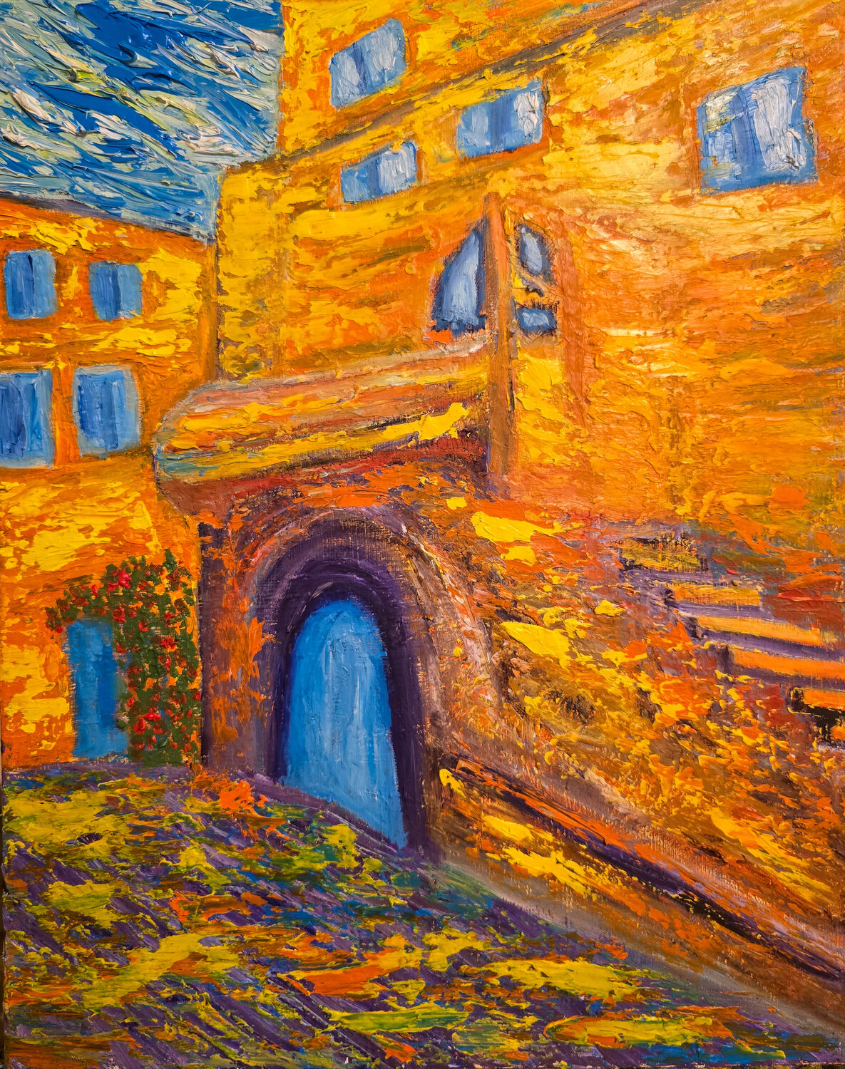 Viterbo, Burning Summer Maksim Gorshkov Original painting for sale