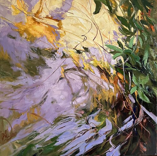 LUMINOUS WATERS by Elena Agraphiotis, Painting for Sale on Select