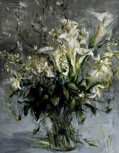 FLOWERS FOR YOU by Elena Agraphiotis, Painting for Sale on Select