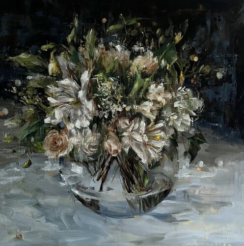 FLOWERS FOR ME by Elena Agraphiotis, Painting for Sale on Select
