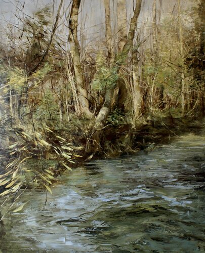 RIVER BANK by Elena Agraphiotis, Painting for Sale on Select