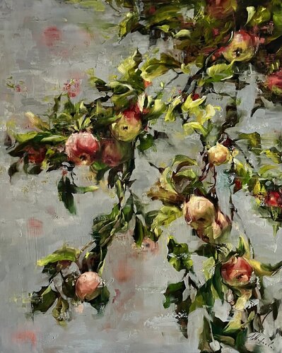 SWEET APPLES -Large by Elena Agraphiotis, Painting for Sale on Select