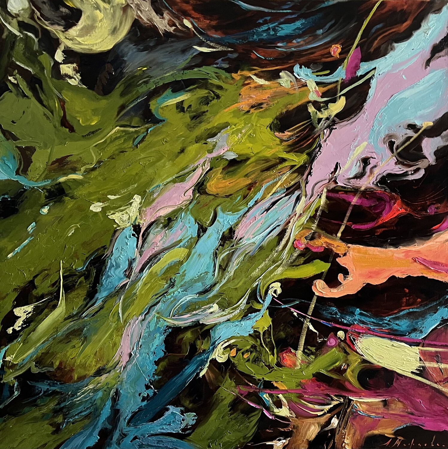 NATURE"S DANCE Elena Agraphiotis Original painting for sale