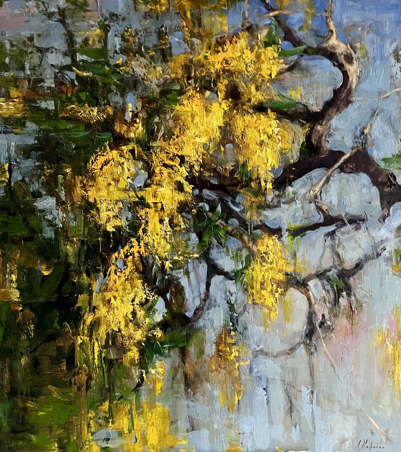 MIMOSAS Elena Agraphiotis Original painting for sale