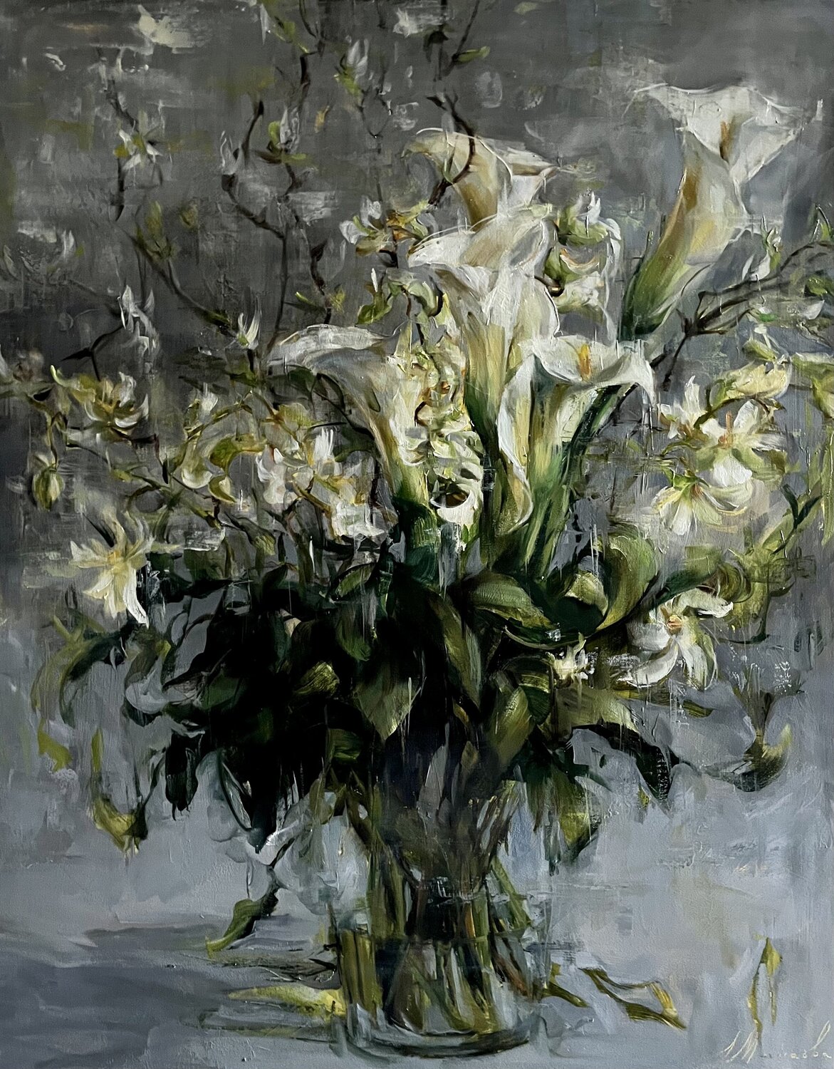 FLOWERS FOR YOU Elena Agraphiotis Original painting for sale